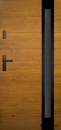 Portes extérieures, panneau en bois DPC9 WARM