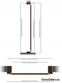 Porte extérieure cadre en bois D15 WARM 68 mm