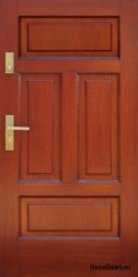 Porte extérieure, cadre en bois D23A WARM 68mm