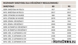 Ościeżnica regulowana wewnątrzklatkowa 220-240 mm