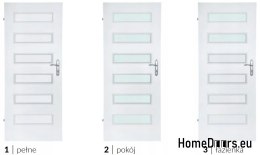 Portes de salle de bain avec verre intérieur Born 90