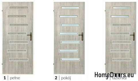 Portes de salle de bain avec verre intérieur Sargos 60 Portes de salle de bain avec verre intérieur Sargos 60