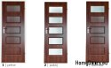 Porte de chambre avec verre intérieur Arian 90