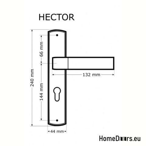 KLAMKA DRZWIOWA PRZEBICIE WKŁAD HECTOR PATYNA KLAMKA DRZWIOWA PRZEBICIE WKŁAD HECTOR PATYNA