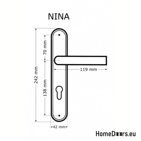 KLAMKA DRZWIOWA PRZEBICIE WKŁAD NINA NIKIEL CHROM KLAMKA DRZWIOWA PRZEBICIE WKŁAD NINA NIKIEL CHROM