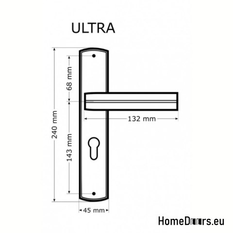 KLAMKA DRZWIOWA PRZEBICIE WKŁAD ULTRA NIKIEL CHROM KLAMKA DRZWIOWA PRZEBICIE WKŁAD ULTRA NIKIEL CHROM