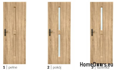 Portes de salle de bain avec verre intérieur Donta 60 Portes de salle de bain avec verre intérieur Donta 60