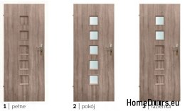 Portes de salle de bain avec verre intérieur Hamal 80