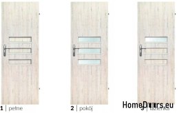 Portes de salle de bain avec verre intérieur Oris 60