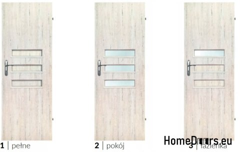 Portes de salle de bain avec verre intérieur Oris 70 Portes de salle de bain avec verre intérieur Oris 70