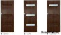 Portes de chambre avec verre intérieur Antares 90