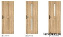 Portes de chambre avec verre intérieur Donta 60