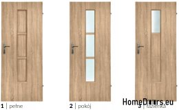 Porte de la chambre avec verre intérieur Suri 60
