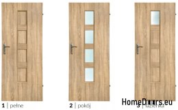 Porte de chambre avec verre intérieur Szargot 90