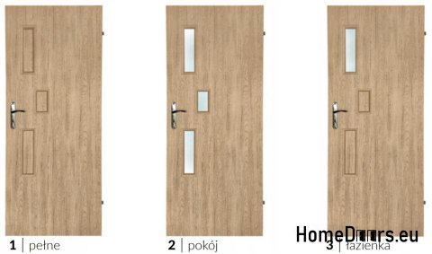 Portes de salle de bain avec verre intérieur Tresna 90 Portes de salle de bain avec verre intérieur Tresna 90