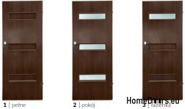 Portes de chambre avec verre intérieur Antares 70