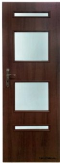 Porte de chambre avec verre intérieur Casandra 70