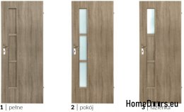 Portes de chambre avec verre intérieur Kodi 90