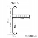 KLAMKA DRZWIOWA PRZEBICIE KLUCZ ASTRO NIKIEL SATYN