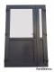 PORTES EXTÉRIEURES PVC ANTHRACITE 180x210 DOUBLE VANTAIL