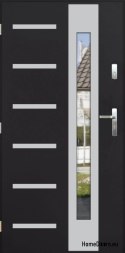 Porte extérieure THICK 72 WARM AVEC MIROIR 80 inox