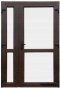 PORTES EXTÉRIEURES PVC NOYER 160x210 DOUBLE VANTAIL