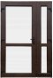 PORTES EXTÉRIEURES PVC NOYER 160x210 DOUBLE VANTAIL