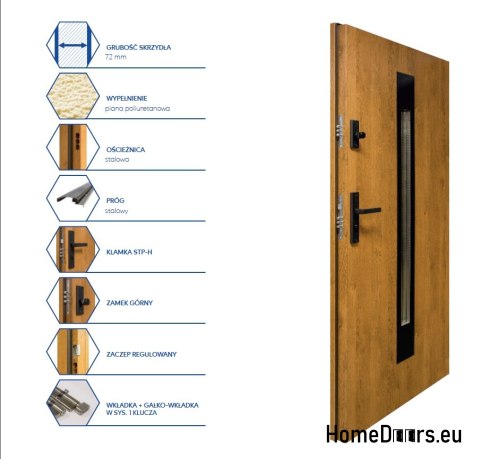 Porte à deux vantaux avec miroir épaisseur 72 mm 130 L Porte à deux vantaux avec miroir épaisseur 72 mm 130 L
