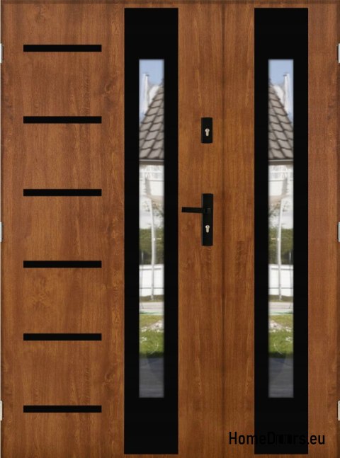 Porte à deux vantaux avec miroir épaisseur 72 mm 140 L