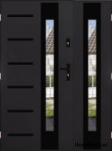Porte à deux vantaux avec miroir épaisseur 72 mm 140 L