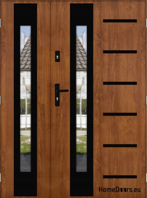 Porte à deux vantaux avec miroir épaisseur 72 mm 140 P