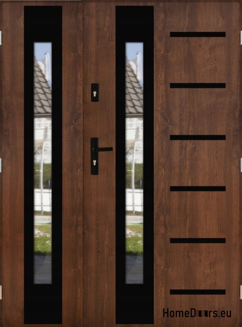 Porte à deux vantaux avec miroir épaisseur 72 mm 150 P