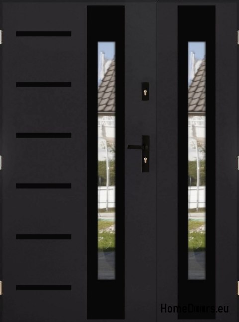 Porte à deux vantaux avec miroir épaisseur 72 mm 160 L