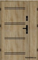 Porte extérieure à deux vantaux 100 Gauche a. noir