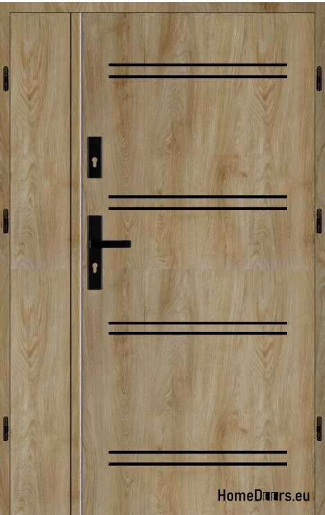 Porte extérieure à deux vantaux 100 Droite a. noir