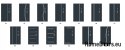 Porte extérieure à deux vantaux 120 Gauche inox