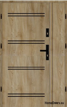 Porte extérieure à deux vantaux 120 Gauche. Noir