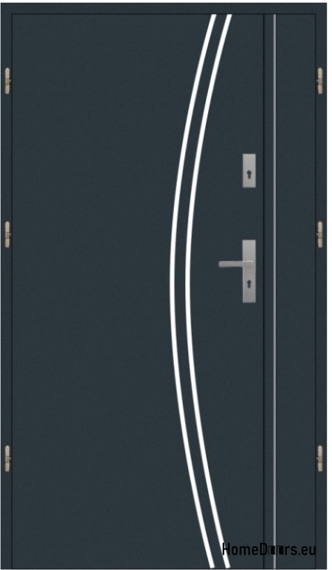 Porte extérieure à deux vantaux 140 Droite inox Porte extérieure à deux vantaux 140 Droite inox