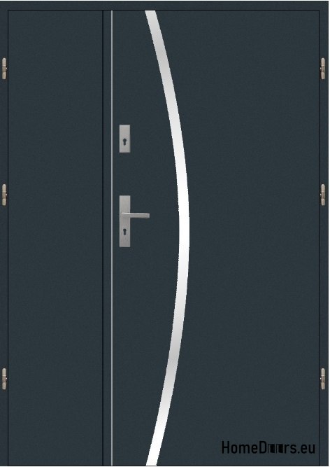 Porte extérieure à deux vantaux 160 Droite inox Porte extérieure à deux vantaux 160 Droite inox