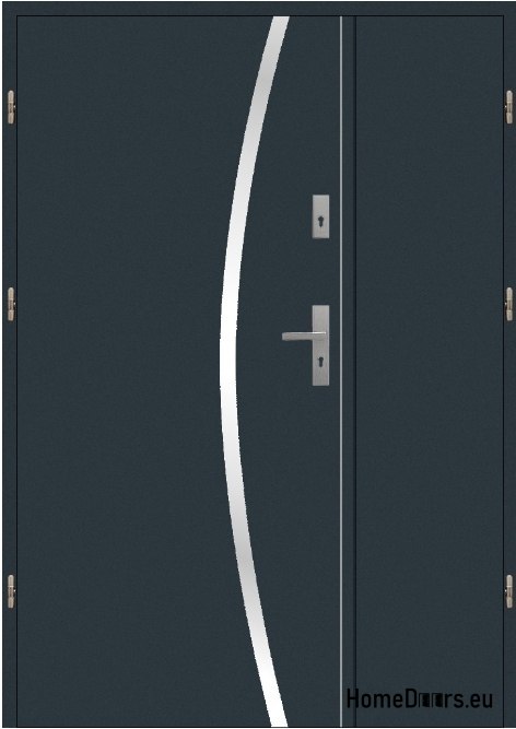 Porte extérieure à deux vantaux 160 Droite inox Porte extérieure à deux vantaux 160 Droite inox