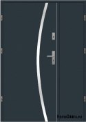 Porte extérieure à deux vantaux 170 Droite inox