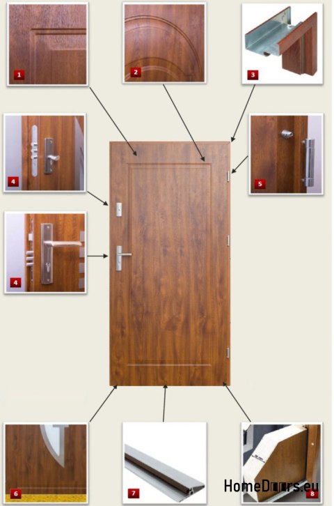 PORTES EXTÉRIEURES POLONAISES T01 55 mm polystyrène 100 PORTES EXTÉRIEURES POLONAISES T01 55 mm polystyrène 100