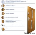 Porte en acier à deux vantaux 150 Droite, 20 COULEURS