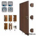 Porte extérieure sur mesure ÉPAIS 72 MM chaud avec miroir vénitien 80 90 100