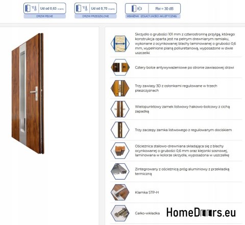 Portes extérieures THICK 101mm WARM 0,65Wm2K PATTERNS Portes extérieures THICK 101mm WARM 0,65Wm2K PATTERNS