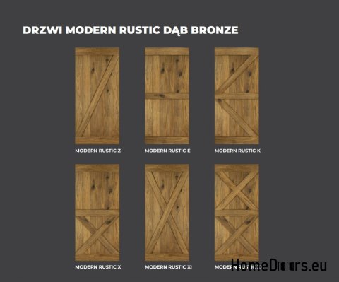 DRZWI PRZESUWNE MODERN RUSTIC X DĄB BRONZE 80 DRZWI PRZESUWNE MODERN RUSTIC X DĄB BRONZE 80