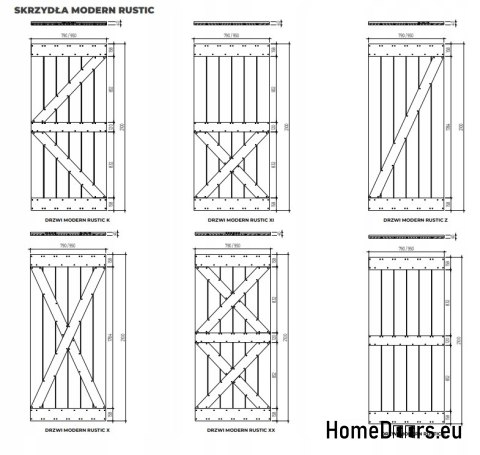 DRZWI PRZESUWNE MODERN RUSTIC XI DĄB RUSTIC 90