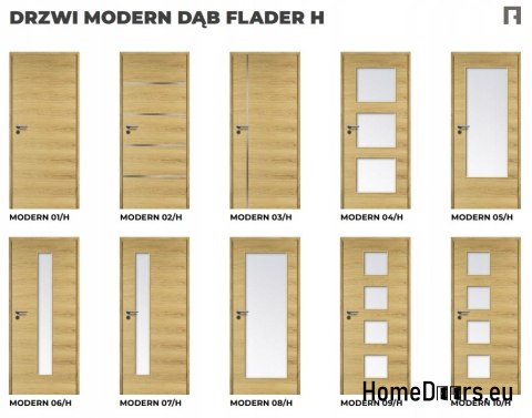 DRZWI WEWNĘTRZNE MODERN 08H DĄB FLADER 60 DRZWI WEWNĘTRZNE MODERN 08H DĄB FLADER 60