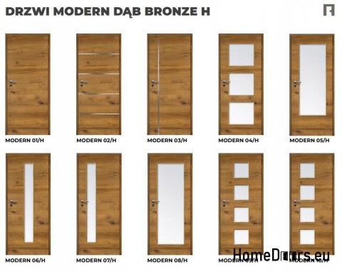 DRZWI WEWNĘTRZNE MODERN 04H DĄB BRONZE 60