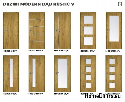 DRZWI WEWNĘTRZNE MODERN 05V DĄB RUSTIC 90